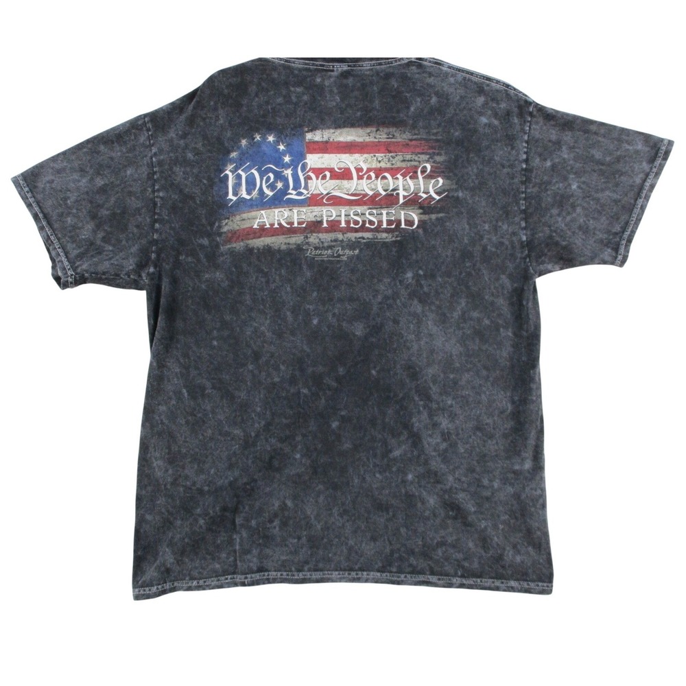 Colortone Patriot Outpost We The People‎ Mineral Wash Graphic T-Shirt Mens Large